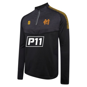 1/4 Zip Dual Performance Top :  Black