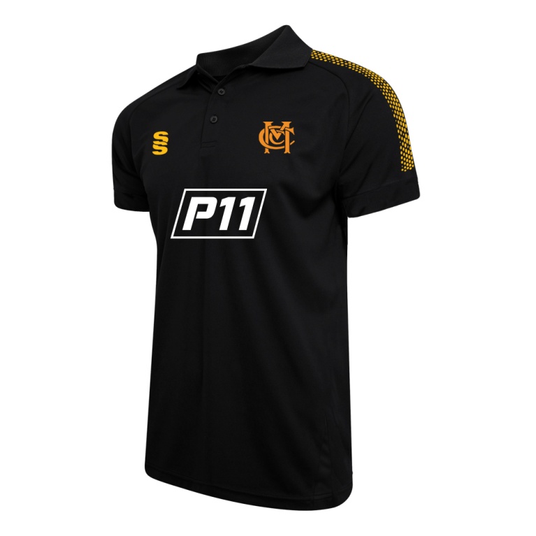 Women's Dual Solid Colour Polo : Black